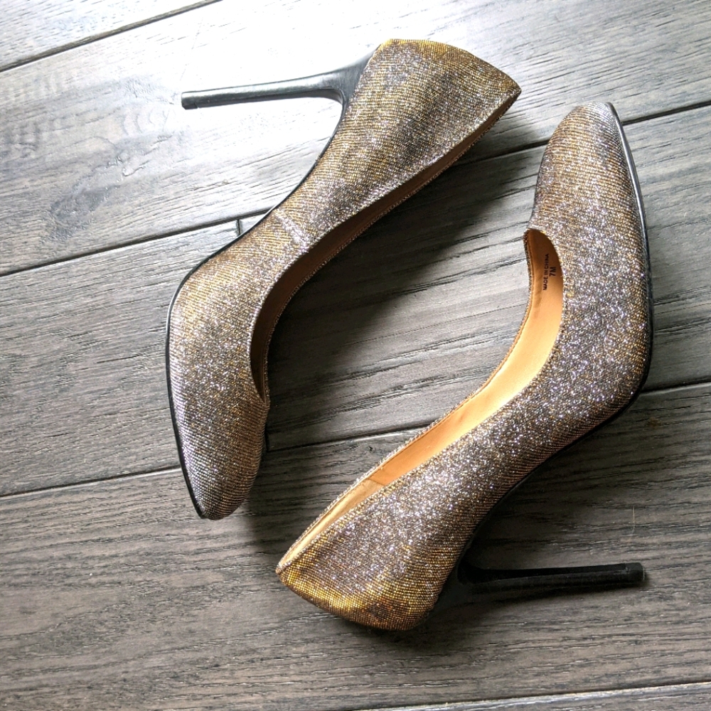 Silver chrome heels